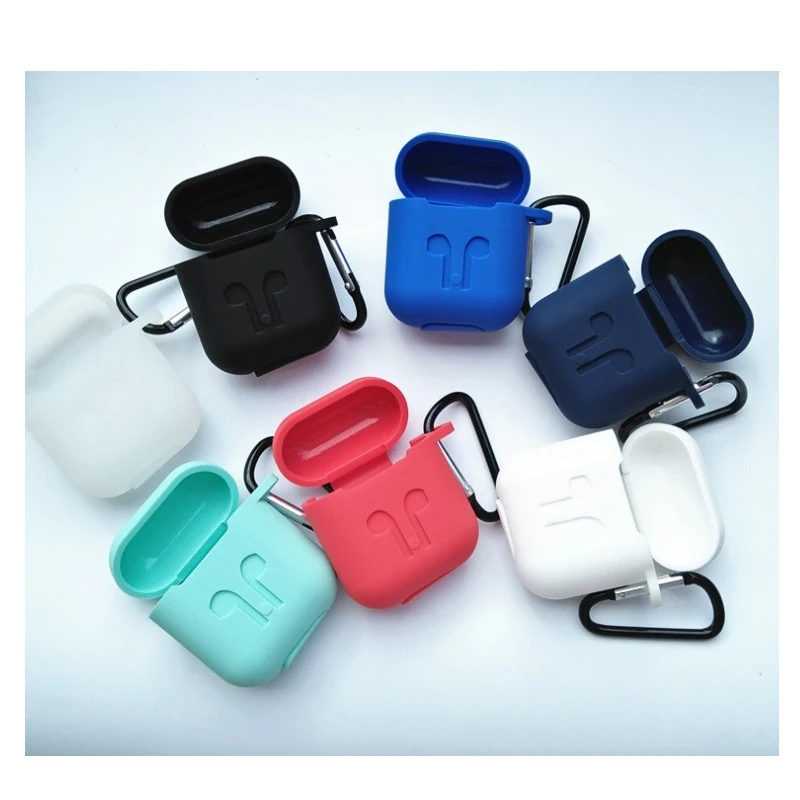 Thicken 3mm silicone protective cover wireless headset box charging storage bag