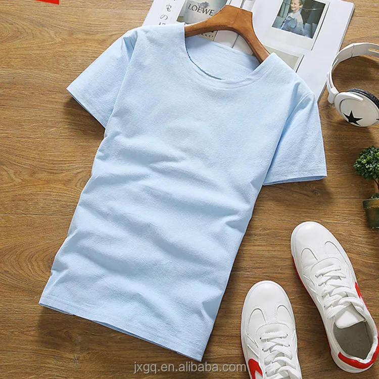 bangladesh hemp cheap plain color round neck hemp t-shirts