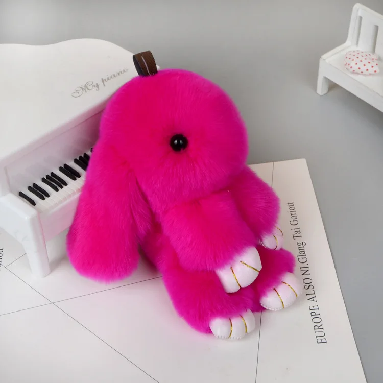 2017 hottest rabbit keychain rex rabbit fur bunny keychain cute and pretty copenhagen rabbit keychain for bag and for car