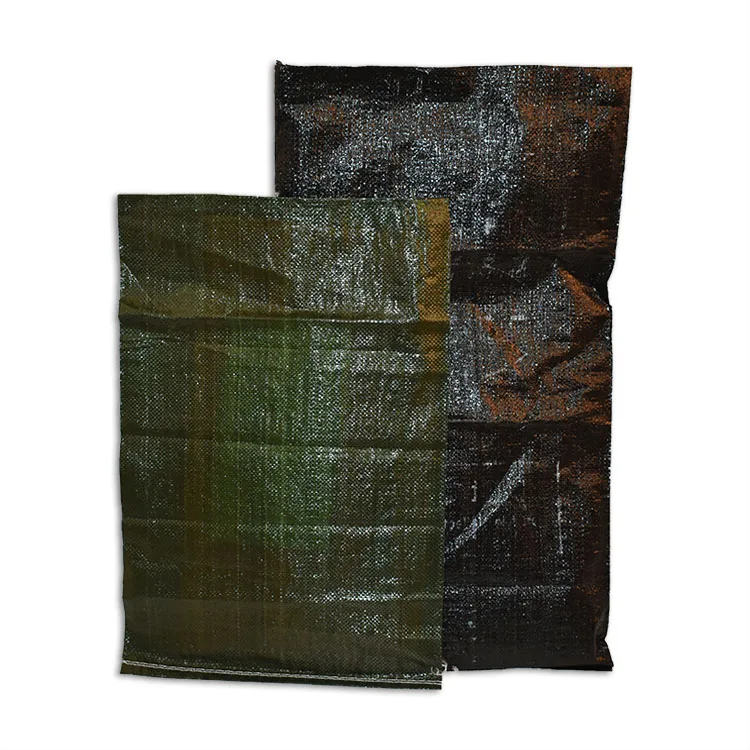 
Heavy duty UV treated polypropylene 25kg sand sack packing black pp woven bag 