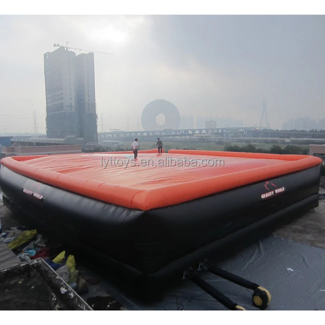 Outdoor inflatable big stunt jumping cushion air bag for bike sport