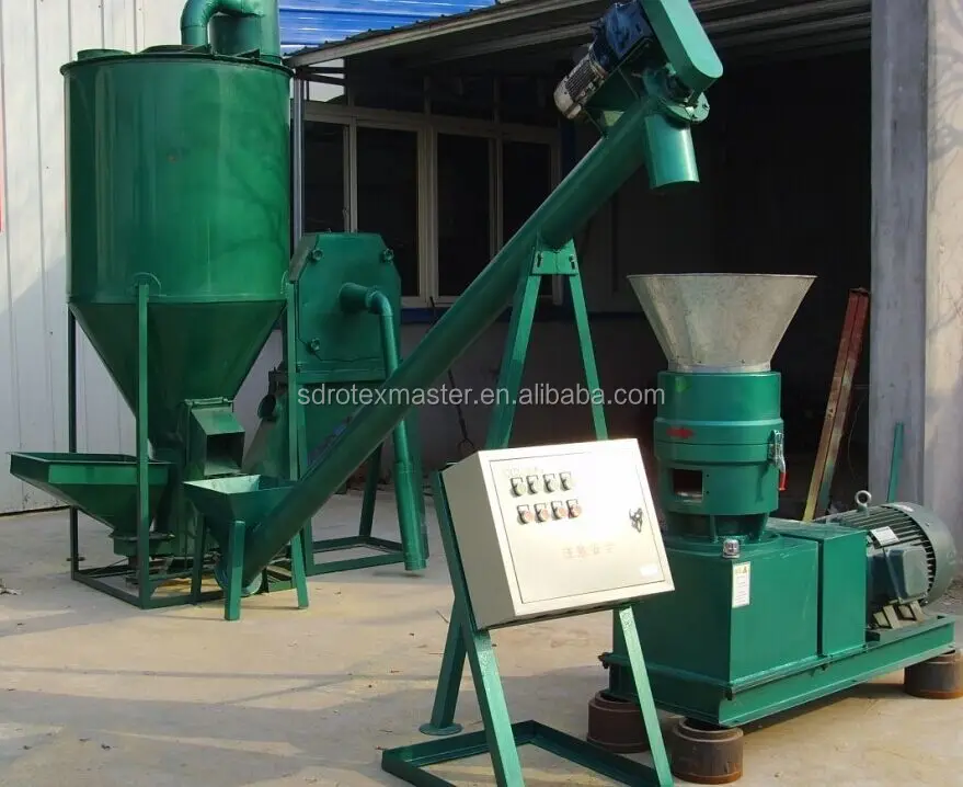 complete feed pellet production line/poultry feed manufacturing machine/small animal feed pellet line