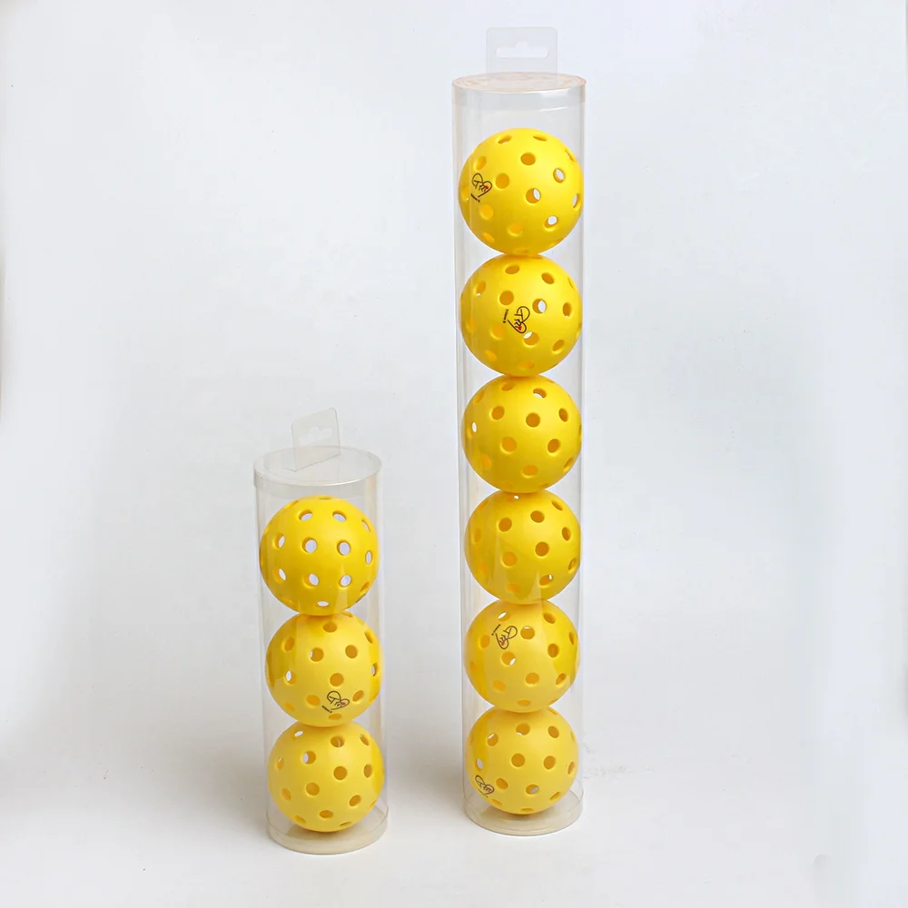 
40-Hole Pickleball with pvc tube packaging, USAPA Standard Sports Balls 