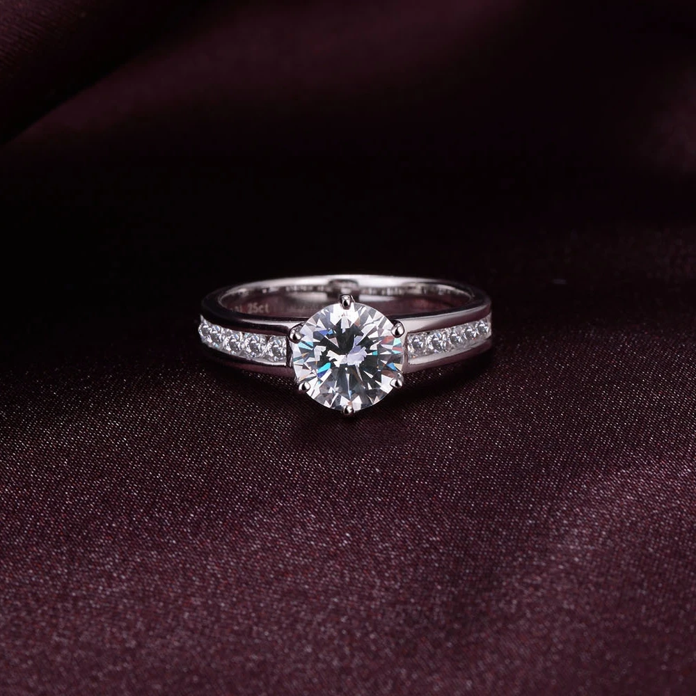 class beautiful white gold plated six pack cz pure 5925 sterling silver wedding ring women jewelry diamond engagement rings