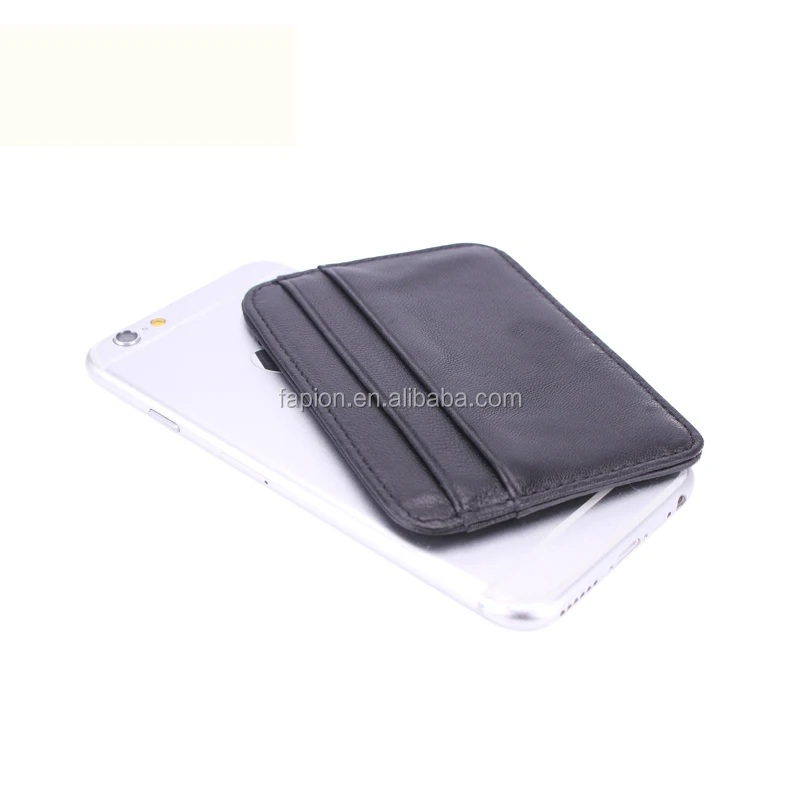 
RFID Front Pocket Wallet Minimalist Slim Saffiano Leather Card holder 