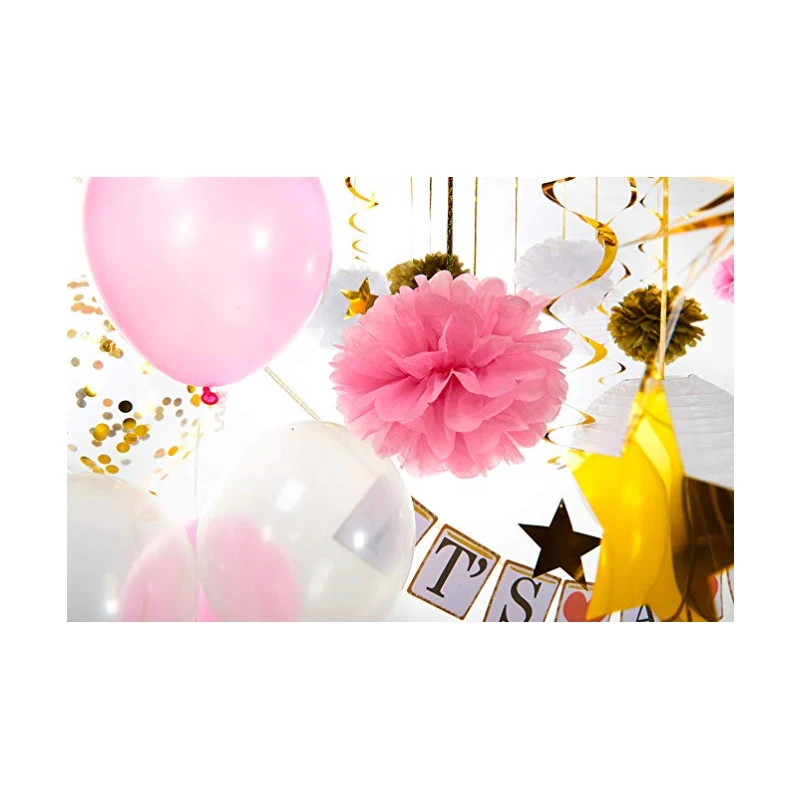 
Senior Girl Baby Shower Decoration Set Baby Party Gift Game Balloon Paper Lantern Paper Flower Ball Girl Banner Belt 
