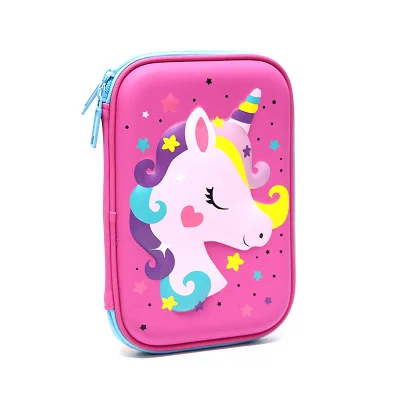big capacity cute cartoon print unicorn eva smiggle pencil case