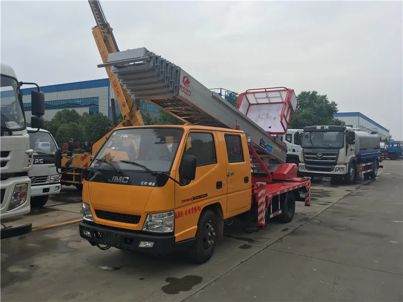 4x2 28m 38m 45m truck mounted ladder lift for sale aerial moving truck
