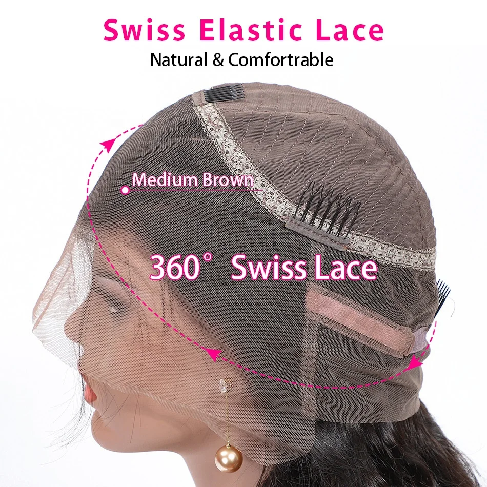 360 Transparent Glueless HD Human Hair Extensions Lace Front Wigs,Straight 360 Frontal Full Lace Human Hair Wig for Black Women