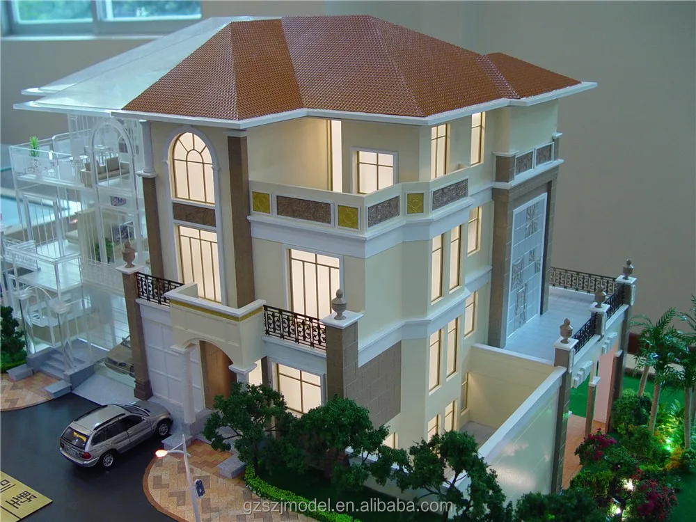 Продажа строительных моделей для дома, Миниатюрные модели для строительства виллы