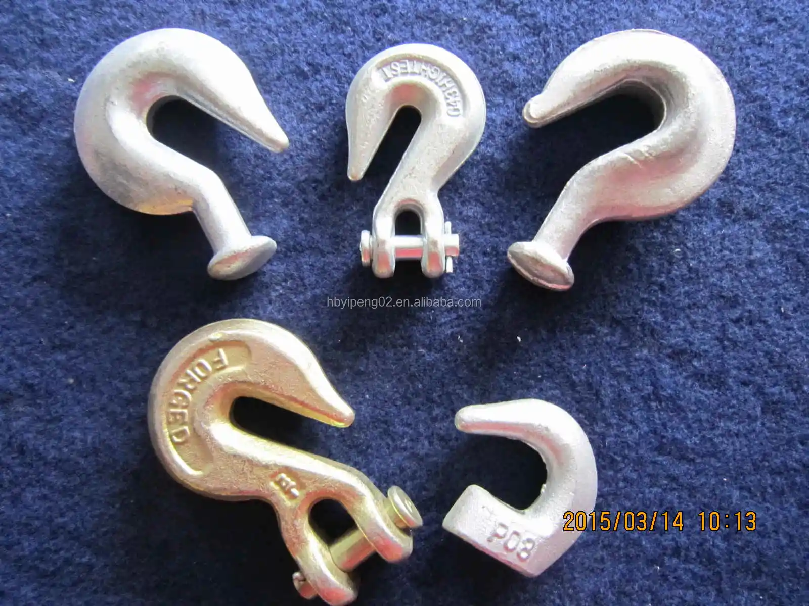 Hot dip galvanized Tongue Hooks 70kN Hot forged steel