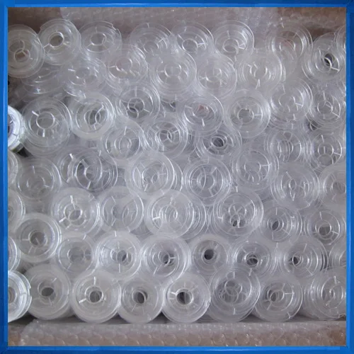Empty plastic spool of crystal string,clear spool