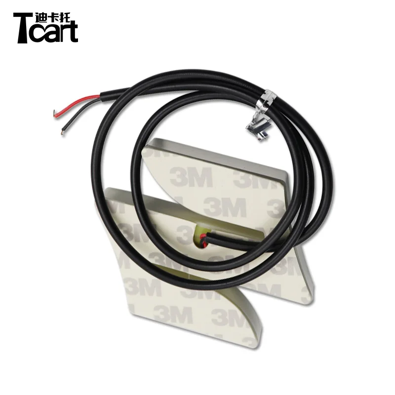 Tcart 4D Type White Blue Red Color 8.05cm*7.98cm Plastic Chrome Custom Car Emblem Badge Logo