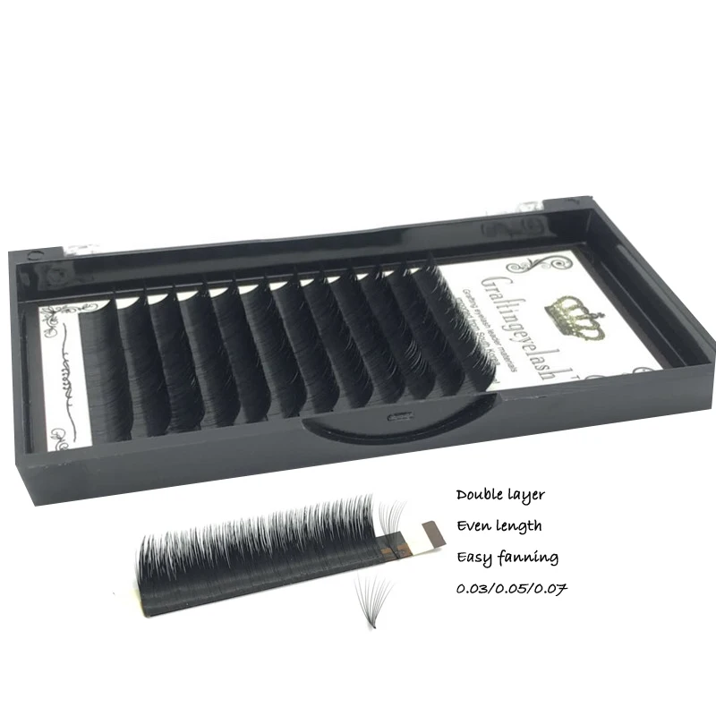 
Wholesale easy fan rapid blooming eyelash extension silk fast fanning lashes 