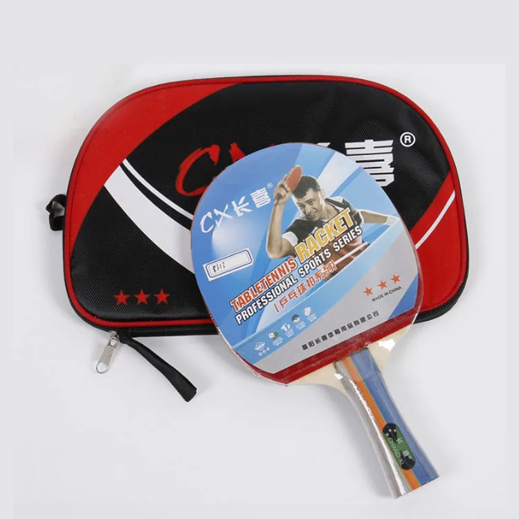High Quality Custom printed ping pong racket 1-Star Poplar wood Rubber Table Tennis racket wholesale Ping Pong Paddle training