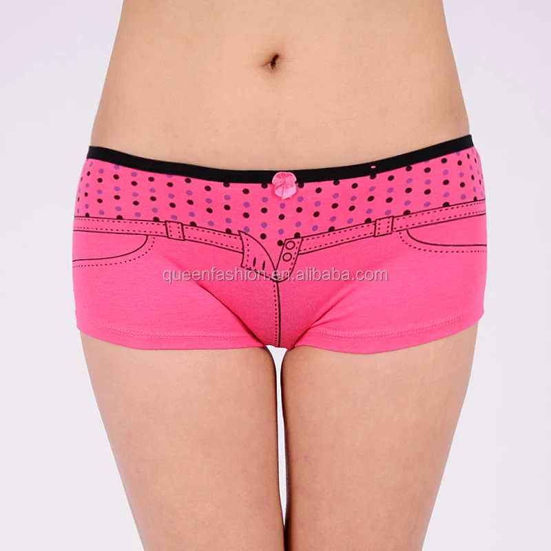 Women Sexy Underwear Jean Printed Briefs Fancy Panties Sexy Panty Pics Cotton