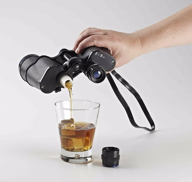 16 OZ Brothers Double Binocular Double Flask Easy to Clean Plastic Flask with Funnel