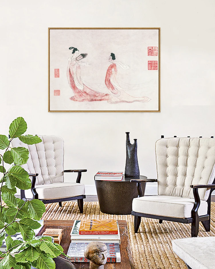 
traditional Chinese portrait art flowers masterpiece reproduction canvas painting Peony Myriart posters art decor 