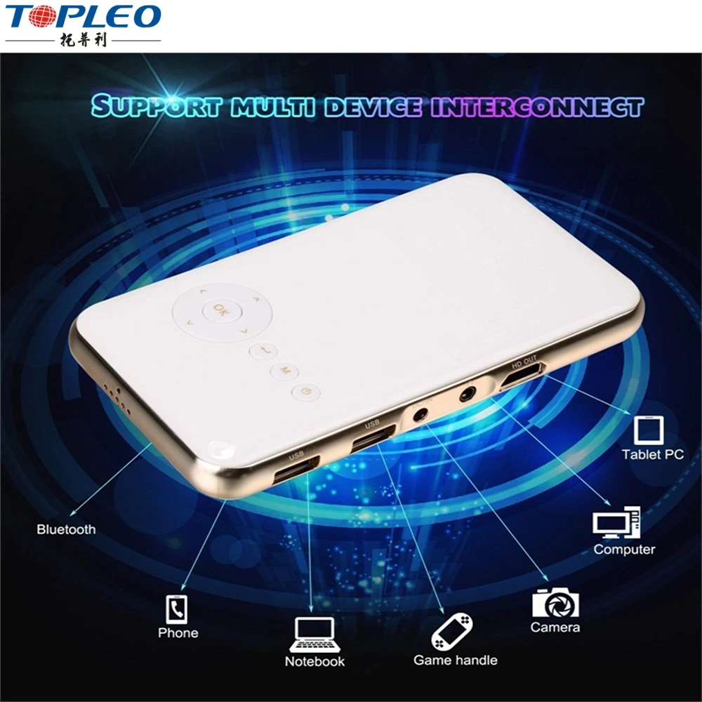 Низкая цена oem перезаряжаемый hd мультимедиа 1080p hd led 3d tv мини карманный маленький проектор телефон full hd мини