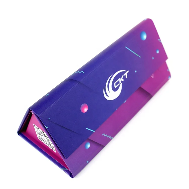 Cheap Luxury Triangle Magnet Cardboard Paper Packaging Folding Sunglasses Gift Storage Box