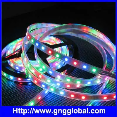 SMD5050 60 LED 20 pixels or 10pixels  per meter addressable rgb led light strip 24v