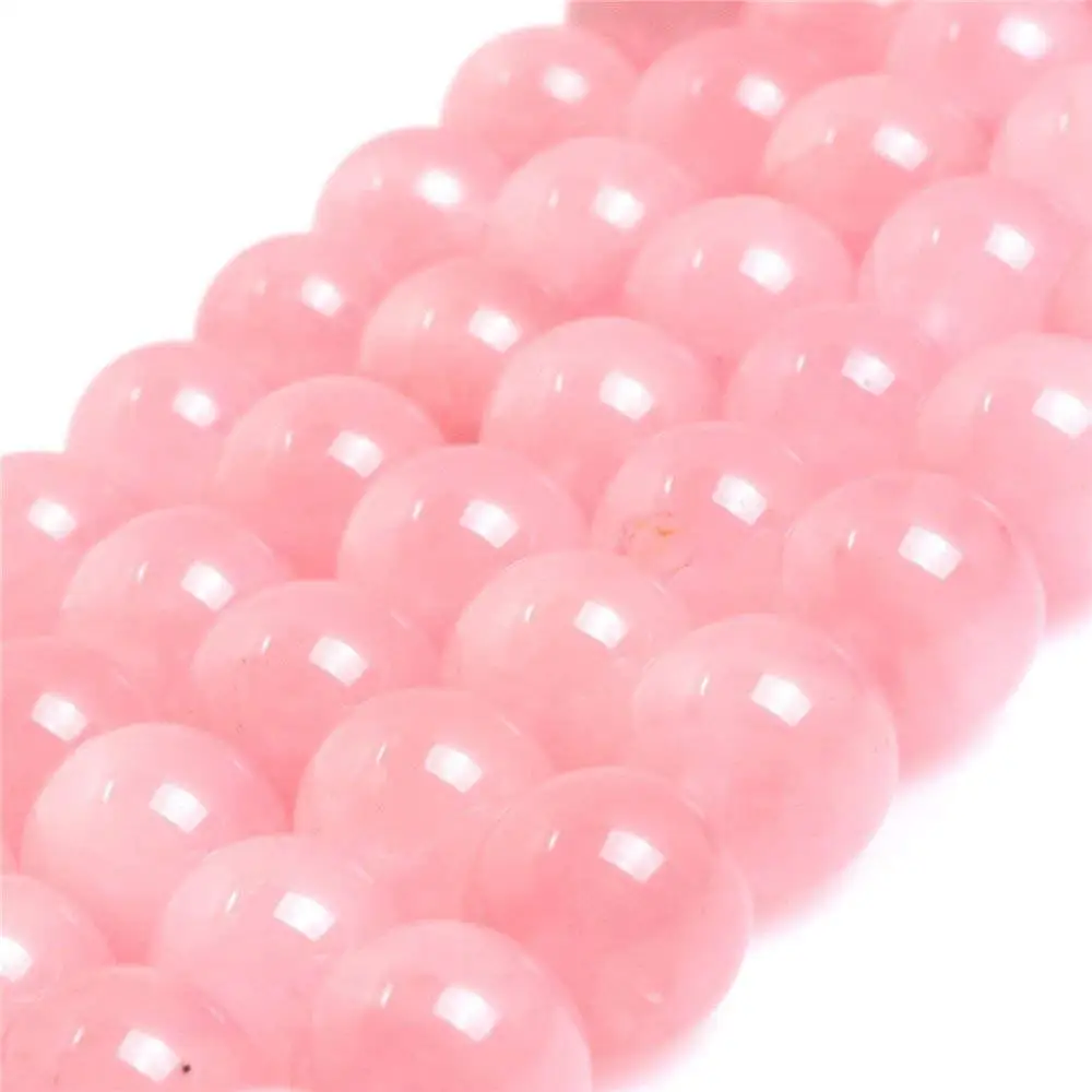 Rose Quartz Crystal Beads for Jewelry Making Natural Gemstone Round AAA Grade