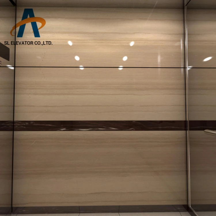 custom new passenger elevator with Marble an mirror stainless steel lift