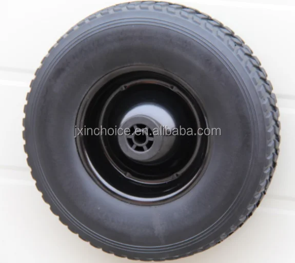
hot sale10 inch solid rubber wheel with black steel hub for BBQ grill 