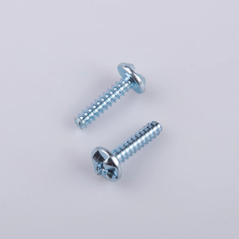 Blue Zinc Clutch Head License Plate  Security Screw With Self Thread