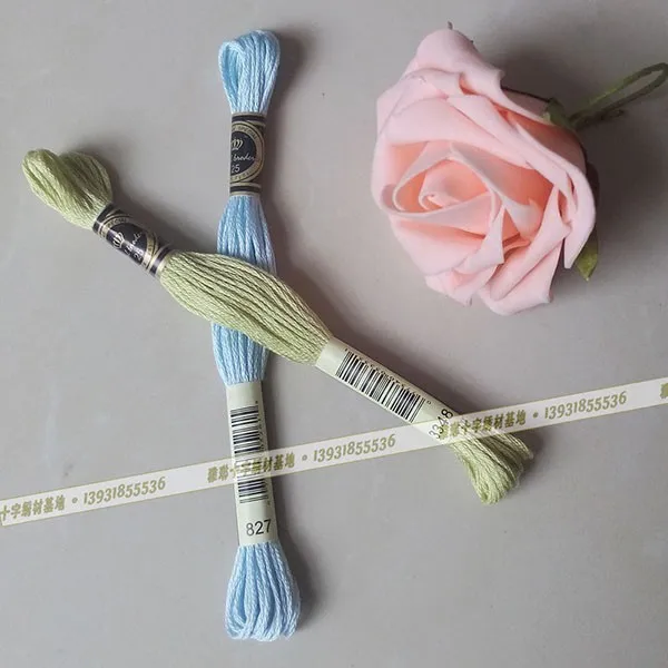 Alibaba China textiles of cotton embroidery cross stitch thread 8 meters a piece yarn lines