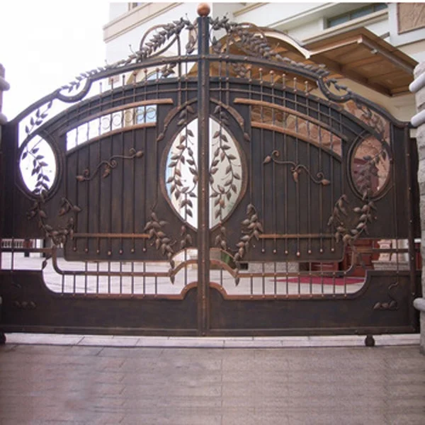 Outdoor beautiful iron main gate designs /modern wrought iron security gate designs for india homes simple villa