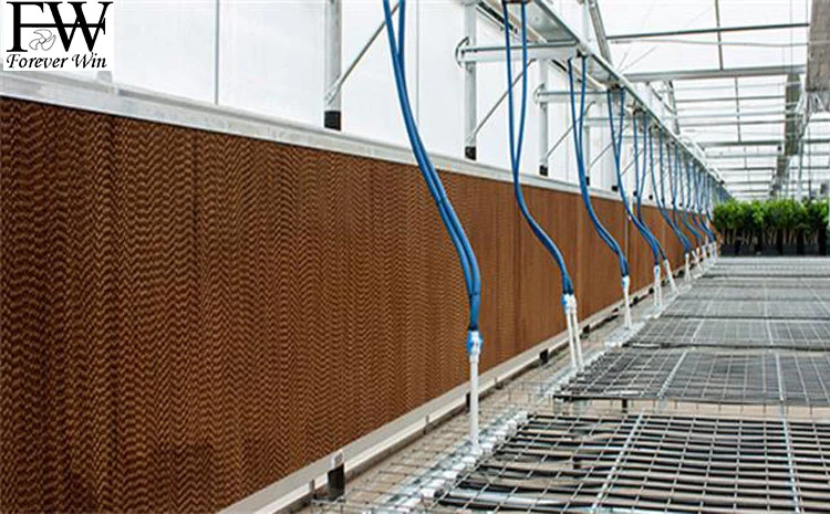 farming climate control equipment aluminum metal frame paper cooling pad for greenhouse