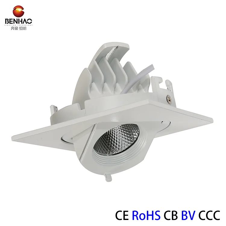 
7W 12W 2*7W 2*12W COB 7 Watt gimbal led downlight Recessed Adjustable 7w gimbal downlight 