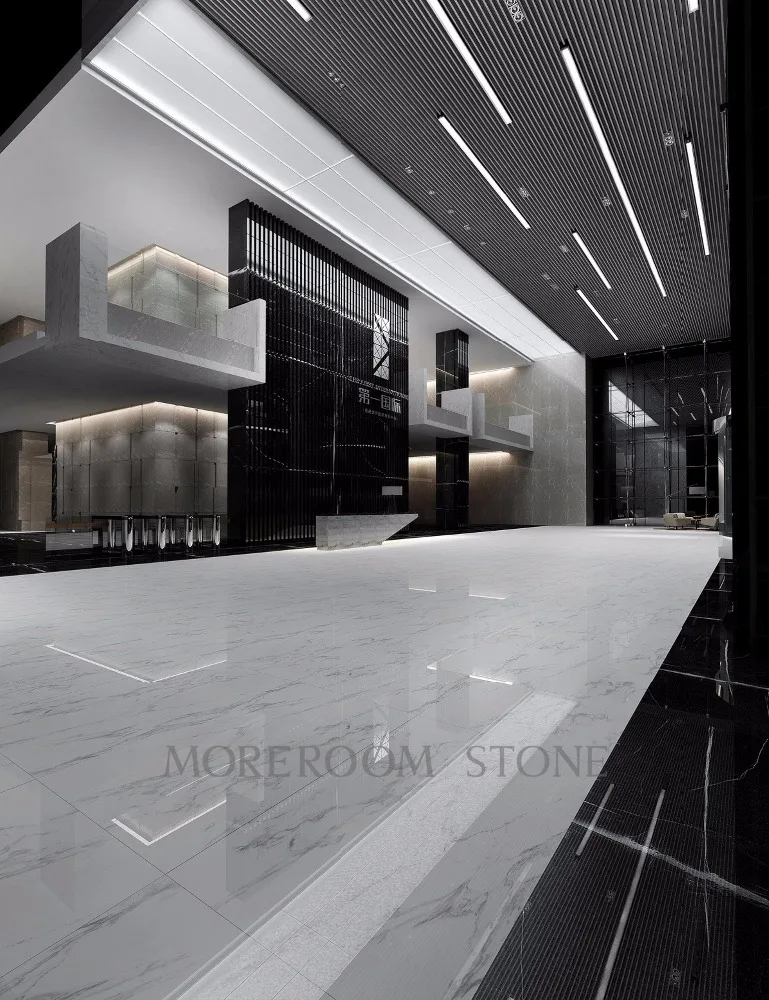 Chinese Flooring Design polished Ceramic porcelain look marble tiles 80x80