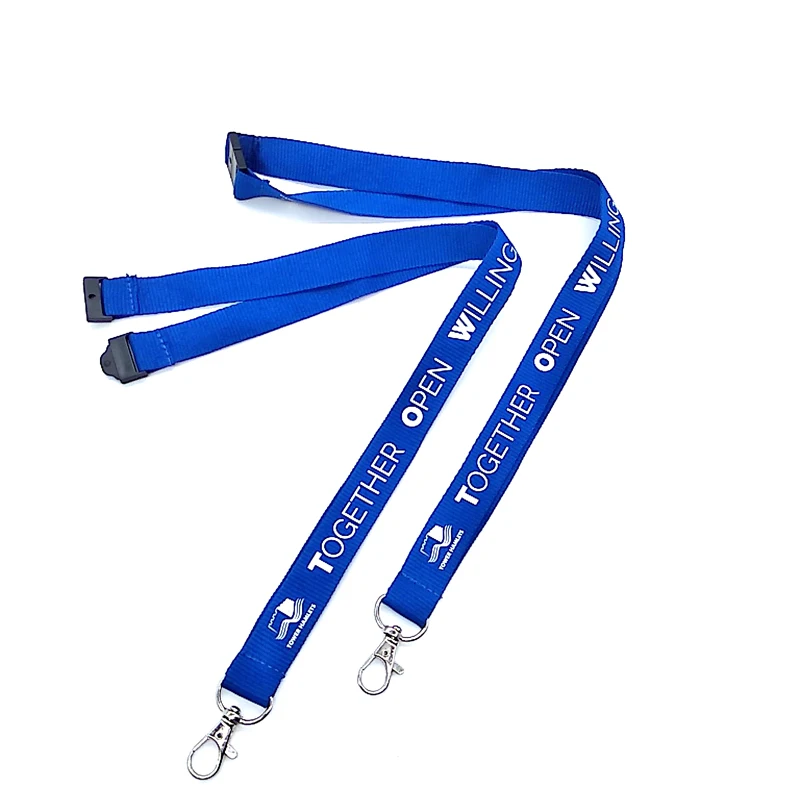 Wholesale Personalized Polyester Silk-screen Lanyard with Logo Custom