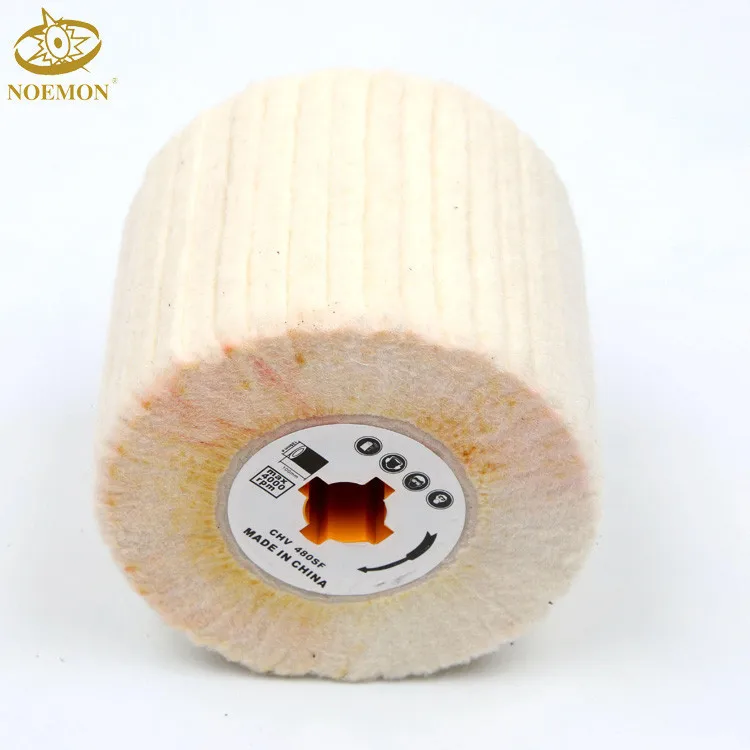 Non Woven Wooden Core Polishing Wheel Abrasive Nylon Flap Wheel Stainless Steel Groove Polishing Wheel