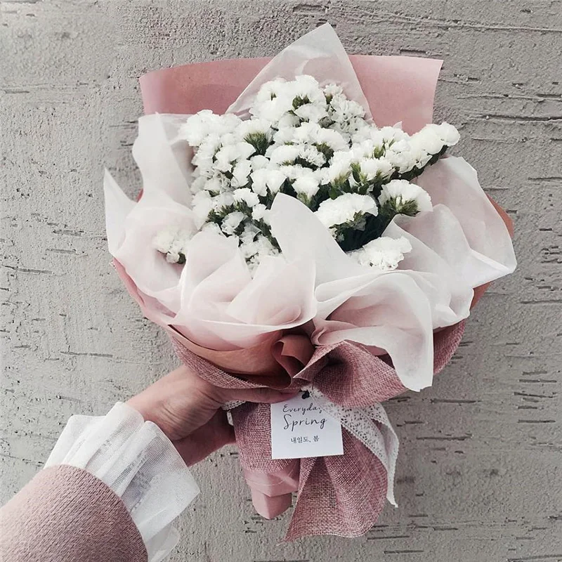 
Hot Sale Eco-Friendly Linen Fabric Flower Wrapping Paper Roll Mesh 