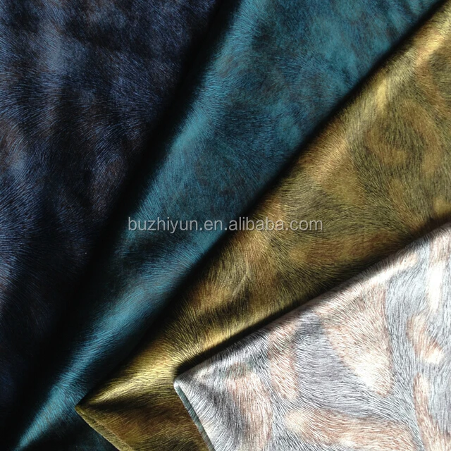 100%polyester new design pony print curtain velboa fabric turkey market