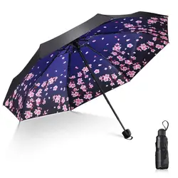 high quality 21 inch 5 folding small compact umbrella with mini size umbrellas