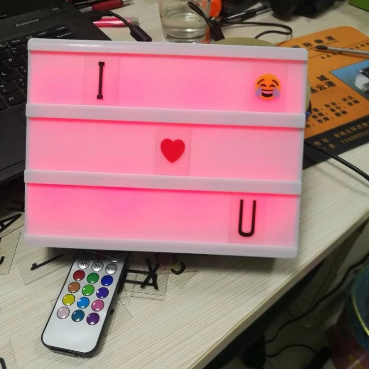 
DARK HERO brand Color changing My Cinema letters Lightbox A4 INS led light box for home decor gift with remote control 