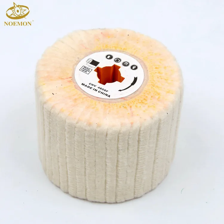 Non Woven Wooden Core Polishing Wheel Abrasive Nylon Flap Wheel Stainless Steel Groove Polishing Wheel