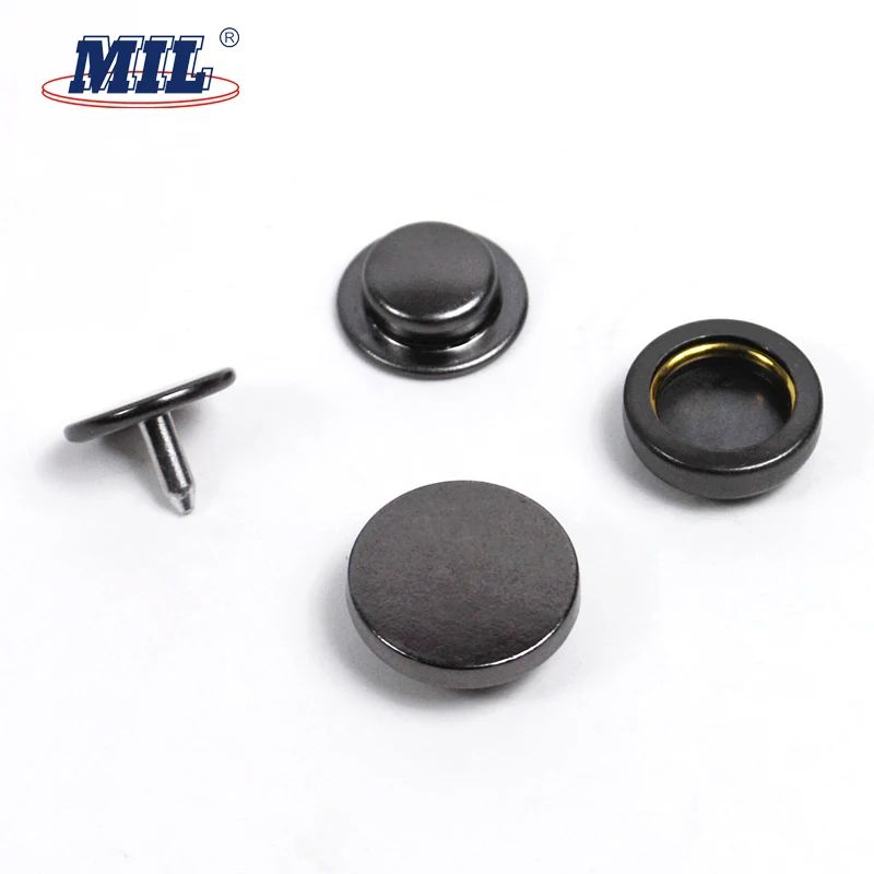 4 parts metal snap fastener button for clothing