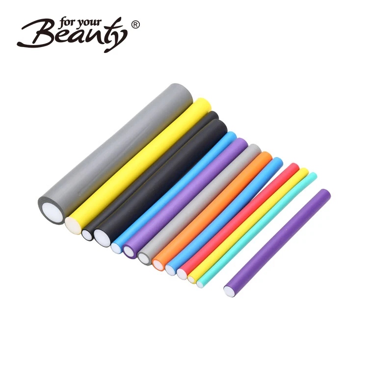 Wholesale Fashion Lady DIY Styling Rouleau de cheveux Hair bendable rubber twist flex rods magic hair curlers rollers