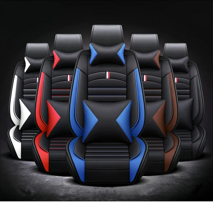 Dropshipping Good Price 5 Seats Vehicle easy to clean seat cushion PU genuine car seat cover leather with China Factory Supply