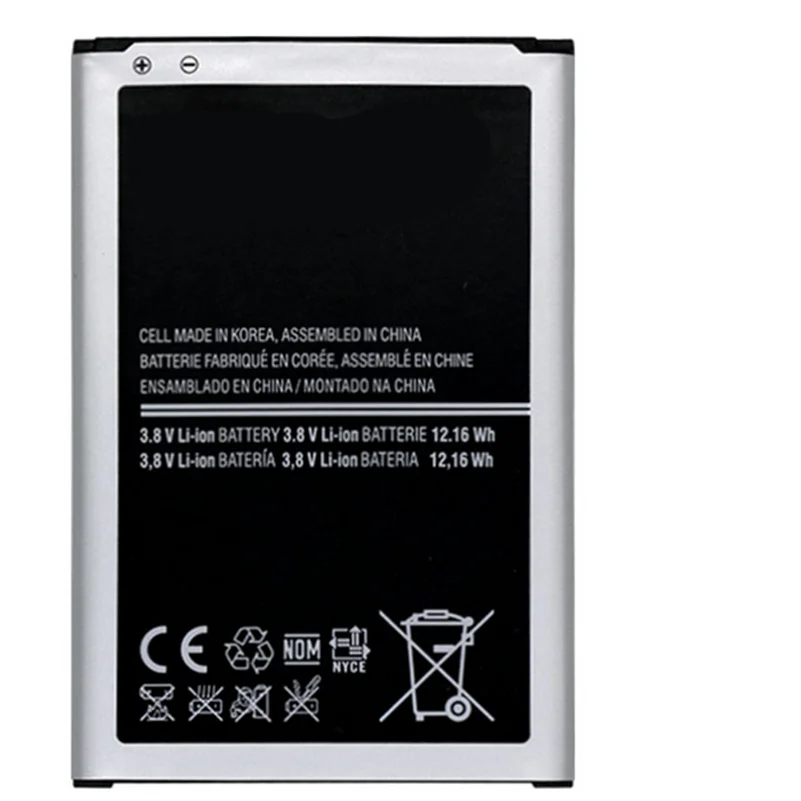 100% Примечание 3 Оригинальный аккумулятор для Samsung Galaxy Note 3 Настоящее AAA Замена батареи мобильного телефона