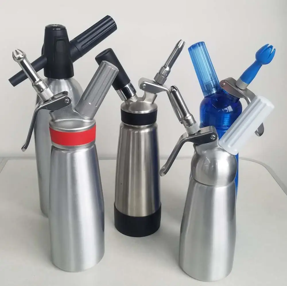 Amazon Hot Professional 1 Pint Professional Coffee Dessert Cream Butter Aluminum Whipped Cream Dispenser