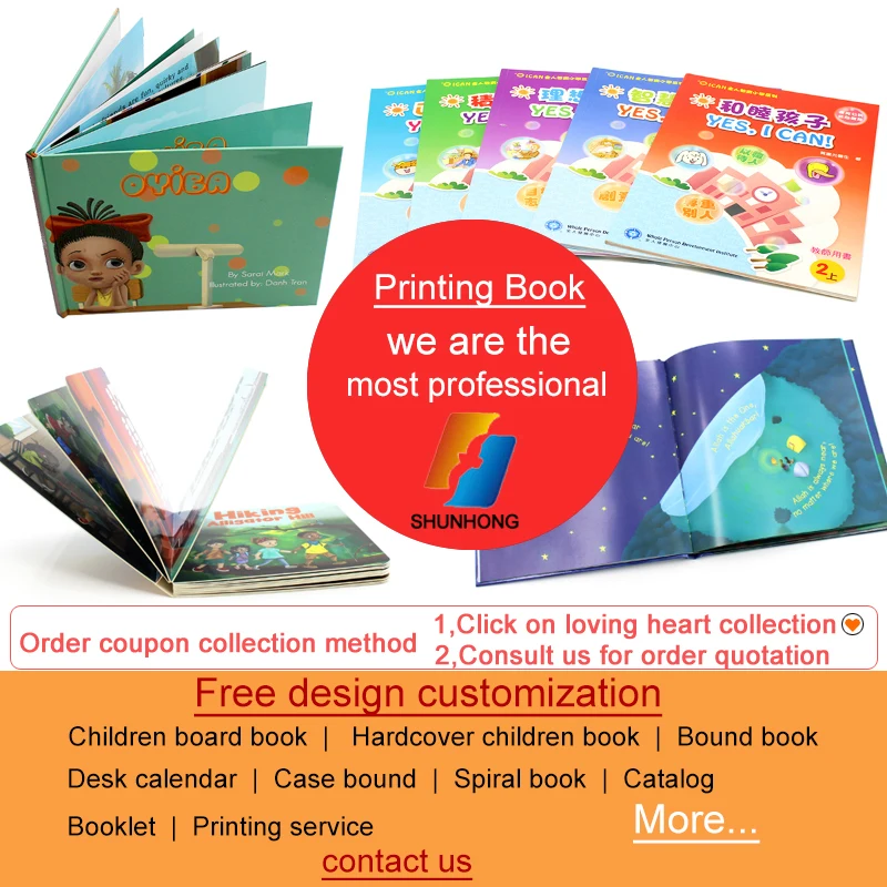 wholesale custom board book for kids coloring school book children story books printing