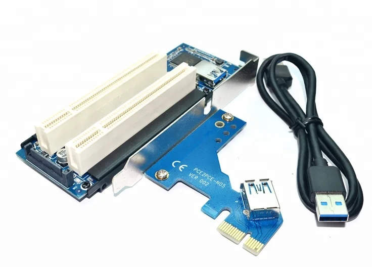 
PCIE to daul 2port PCI riser converter adapter card 