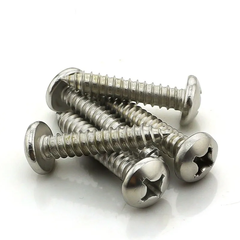 DIN7981 Stainless Steel 304 Pan Head Phillips Self-Tapping Screw Size 3X8