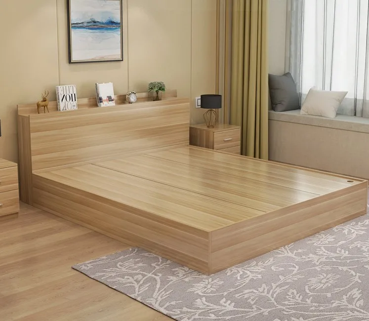 melamine furniture latest designs double bed with good price